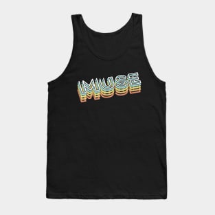 Muse Retro Typography Faded Style Tank Top